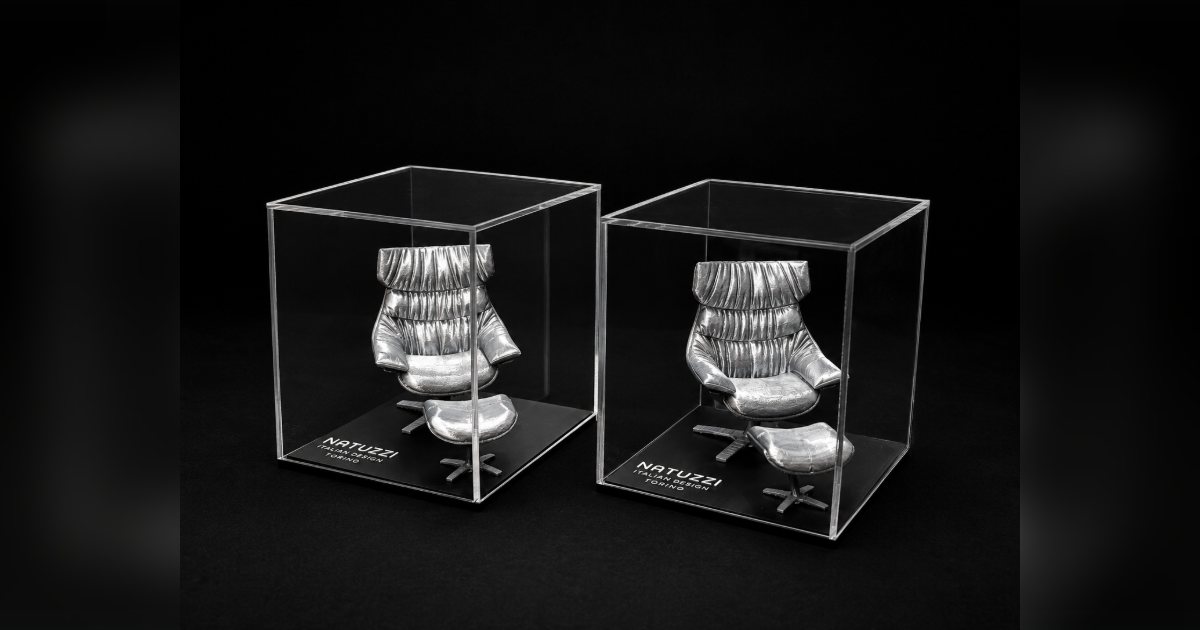 Miniatura Poltrona Re-vive - Natuzzi, projeto da ImaginaTech para Natuzzi